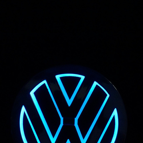 Logotipo Led Volkswagen 3d Luz Azul Vw Foto 5