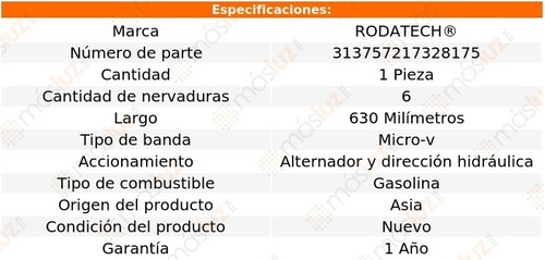 (1) Banda Accesorios Micro-v Intrepid 2.7l 6 Cil 00/04 Foto 2