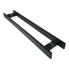 Puxador 40 Cm Inox Porta Madeira Vidro Aluminio Preto Fosco