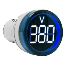 Mini Voltimetro Digital Redondo Azul Baw Ojo De Buey Ø 22mm