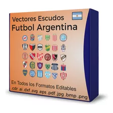 Pack Vectores De Escudos De Fútbol Vinilo Sublimación Láser