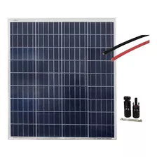 Kit Energia Placa Painel Solar 60w Cabo Solar Conector 