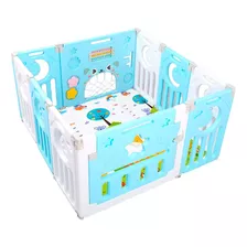 Corral Bebe Multiformas Plastico 8+2 Plegable Celeste