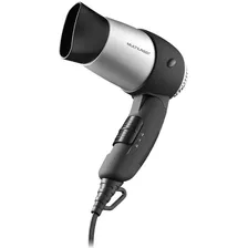 Secador De Cabelo Modelo Viagem Preto E Prata 1200w Biv Eb01.