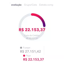 Consórcio 61,6% Pago - Carta 42.777,51