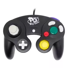 Controle Joystick Compatível Usb Formato Game Cube Cor Preto