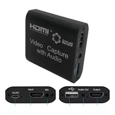 Placa Captura De Video 4k Hdmi Usb 3.0 Com Audio 30hz