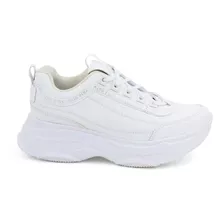 Tenis Color Blanco Para Mujer Chunky Plaraforma Agujetas