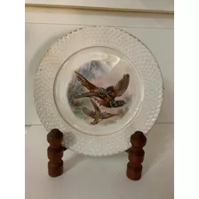 Antigo Prato Decorativo Em Porcelana Holandesa