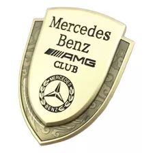 Emblema 3d Lujo Metal Oro Mercedes Benz//amg Club 