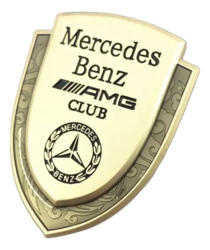 Foto de Emblema 3d Lujo Metal Oro Mercedes Benz//amg Club 