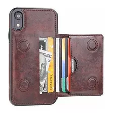 Funda Tipo Cartera Para iPhone XR Soporte Para Tarjetas De C