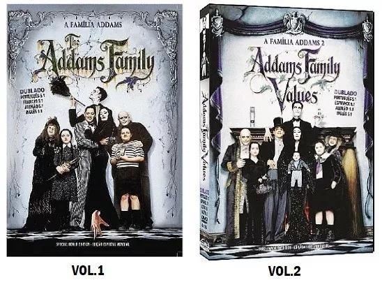 Kit A Família Addams Vol.1 E Vol.2 / Dubl. / Dvd4615-dvd4616