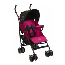 Coche Paragüitas Bebesit Clap Fucsia Con Chasis Color Negro