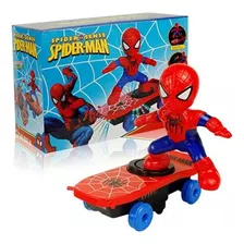 Homem Aranha Skatista Elétrico Spider-man Luz Som Skate