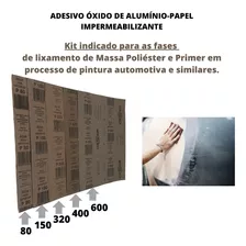 Kit De Lixas 80 150 320 400 600 Para Poliéster E Primer Quantidade De Cascalhos 1