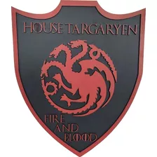 Quadro Game Of Thrones House Targaryen Casa Targaryen Em Mdf