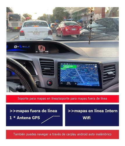 Auto Radio Estro Android Gps Para Honda Civic 2012-14 4+32g Foto 2