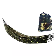 Rede De Descanso Dormir Militar Nylon Camuflada Garimpeira