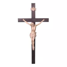 Crucifixo De Parede Cruz 60cm Corpo Cristo 30cm Resina