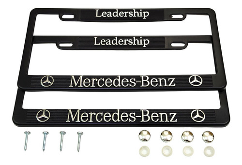 Porta Placas Mercedes Benz Reflejante Cubre Pijas Kit  Foto 3