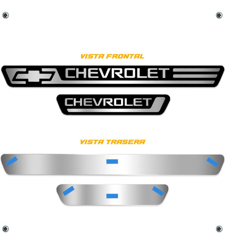 Embellecedor Estribos Chevrolet Aluminio 4 Puertas Foto 3