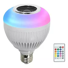 Lampada Bluetooth De Led Caixa De Som Com Controle Rgb 12w