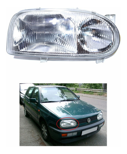 Farola Derecha Vw Golf 1992 - 2000 Foto 6