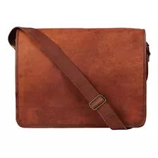 Bolso De Mensajero - Bolso De Cuero Genuino De 15 Pulgadas C