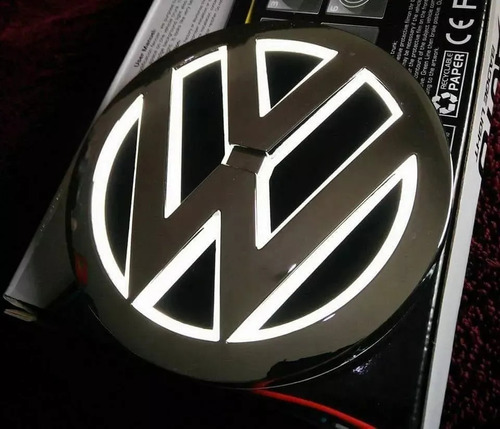 Lmpara Led Volkswagen 3d Color Con Logo Blanco 11cm Foto 4