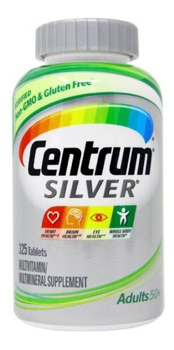 Centrum Silver Multivitaminico Adultos 50+ De 325 Tabletas