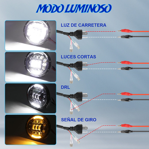 Faros Led Redondo De 7 6000k Para Hummer H3 H3t 2006-2010 Foto 7