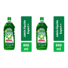  Jabón Ariel Exper + Líquido Lava Ropa 800ml. Pack X2