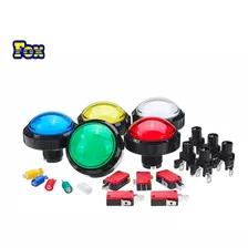 Boton Arcade Domo Iluminado 65mm - Arcade Fox