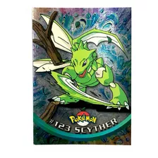 Pokémon Topps #123 Scyther Serie 2 Foil Excelente Estado