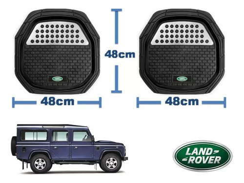 Tapetes 4pz Bandeja 3d Logo Land Rover Defender 2000 A 2019 Foto 6