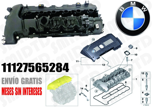 Tapa Punterias Junta Valvul Pcv Tornill Bmw 335xi 3.0l 07-08 Foto 2