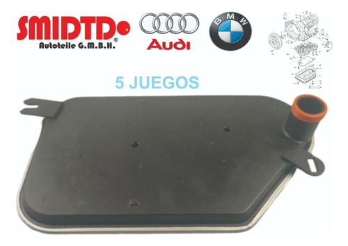 5 Filtros De Aceite Juego Transm Autom Audi A6 Quattro 98-04 Foto 4