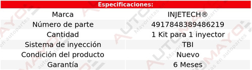 Un Repuesto P/1 Inyector Injetech Chevy 4 Cil 1.4l 95-99 Foto 2