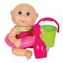 Cabbage Patch Kids Beach Time Tiny Newborn With Pink Toy Flo