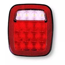 Calavera Tipo Jeep 16led Plafón Remolque Camión Fijo Estrobo