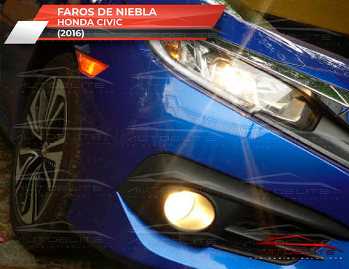 Kit Faros Niebla Honda Civic 2016 2017 2018 Biseles Y Switch Foto 3