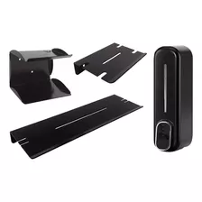 Accesorios De Baño Pared X4 Piezas Acero Inox. Negro