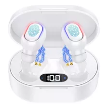 Audifonos Bluetooth In-ear Con Microfono Inalambricos 1hora Color Blanco