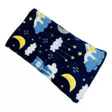 Cobertor Bebe Manta Estampado Tigre Puf Menino Azul 90x110cm