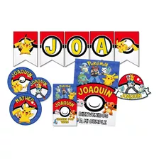 Kit Imprimible Cumpleaños Picachu Pokemon - Personalizado