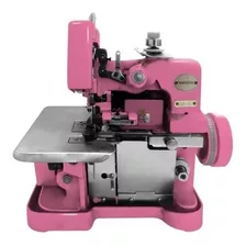 Máquina Costura Semi Industrial Gn1-6d Overlock Rosa 220v