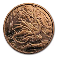 Ronda 1oz De Cobre De Puro 999 Dragón Nidhoggr