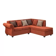 Sofa Seccional Derecho Essenza Isabella Tela Terracota