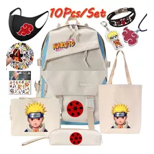 Mochila Naruto Akatsuki De 10 Piezas Con Estuche Para Lápice